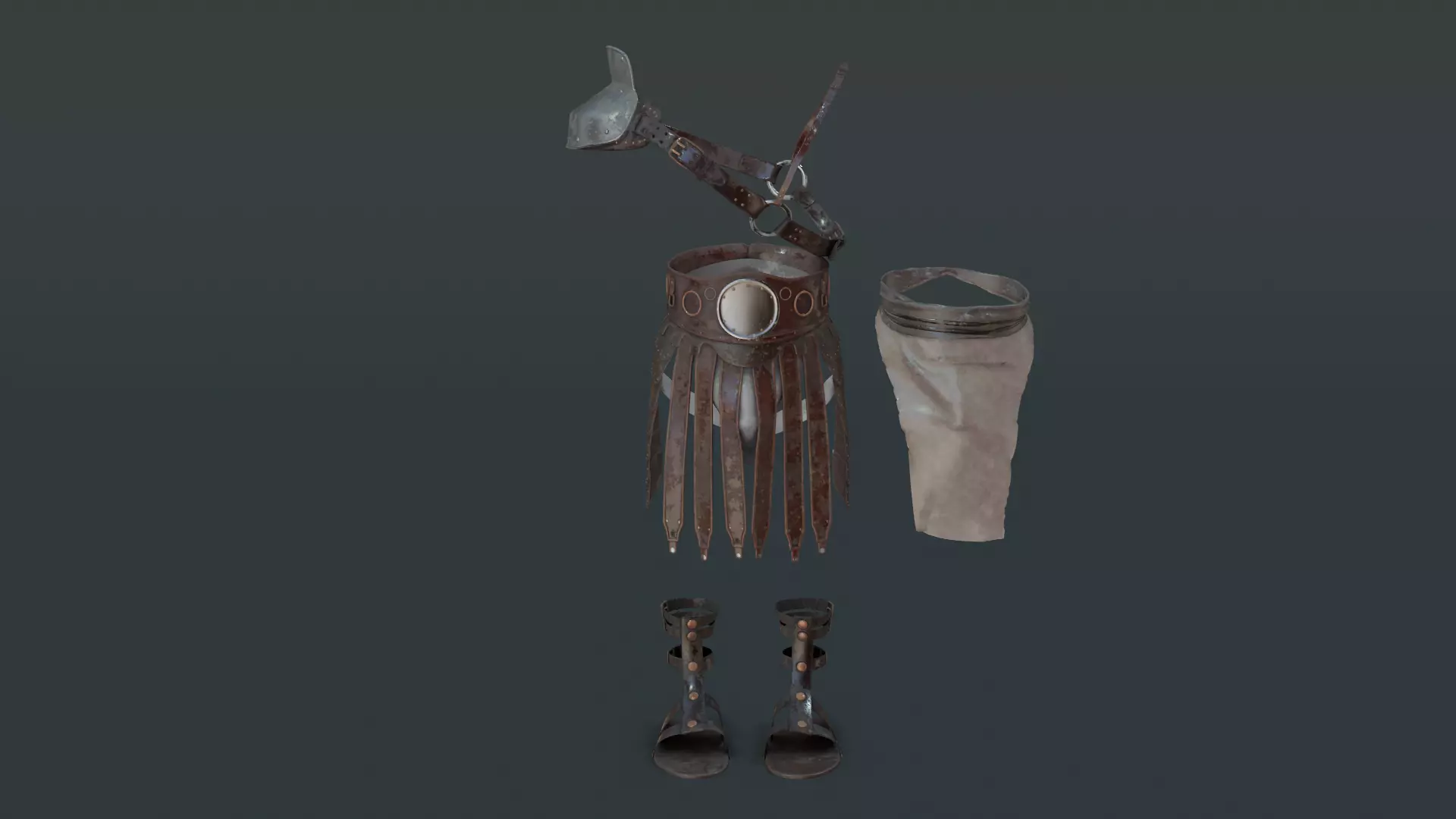 Leather armor 3D model_0