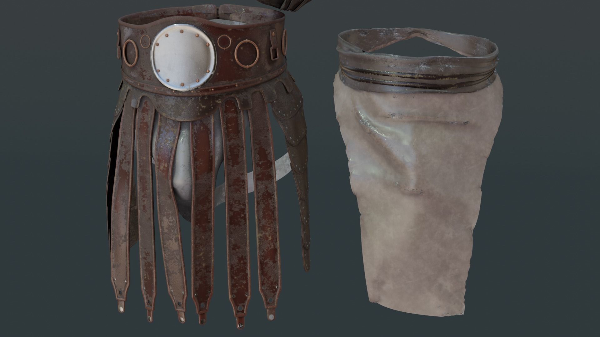 Leather armor 3D model_2