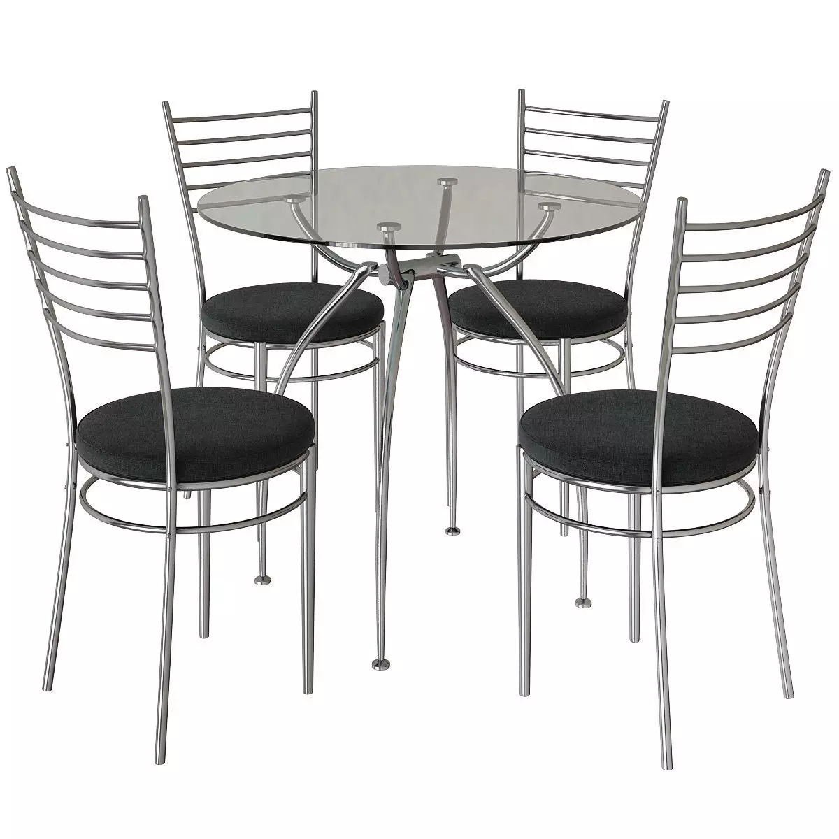 Argos Home Lusi Glass Dining Table low poly 3d model Low-poly 3D model_0