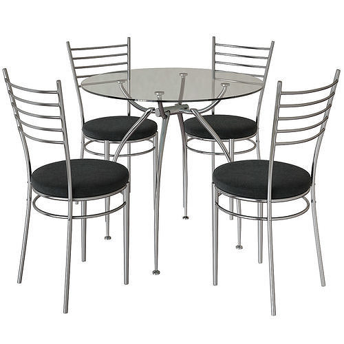 Argos Home Lusi Glass Dining Table low poly 3d model Low-poly 3D model
