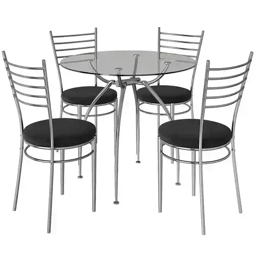 Argos Home Lusi Glass Dining Table low poly 3d model