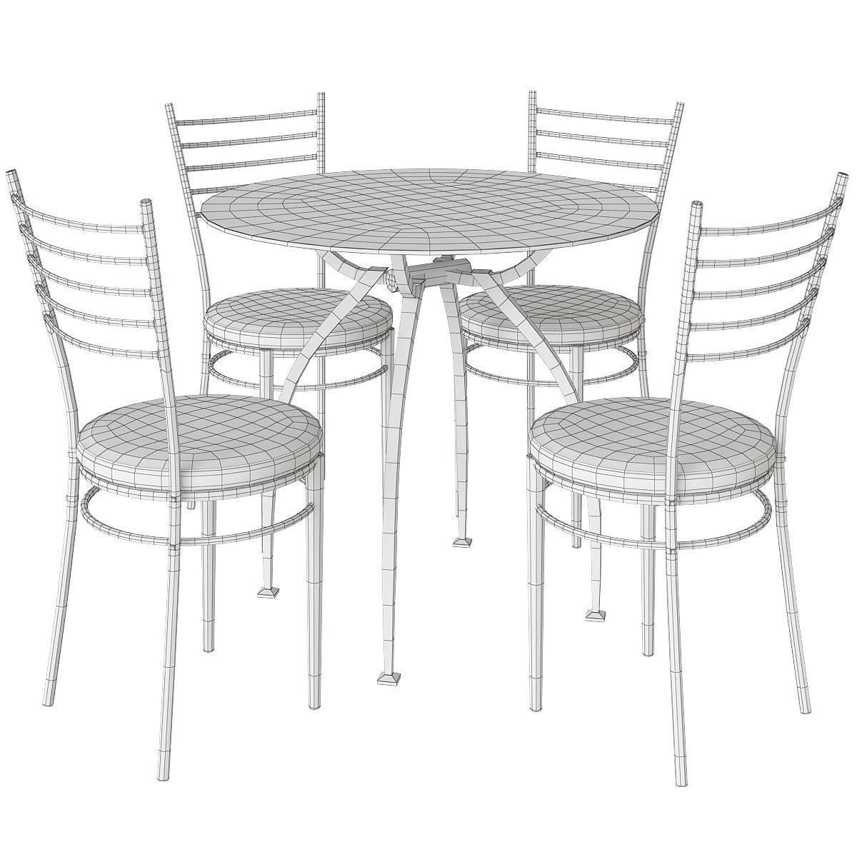 Argos Home Lusi Glass Dining Table low poly 3d model Low-poly 3D model_1