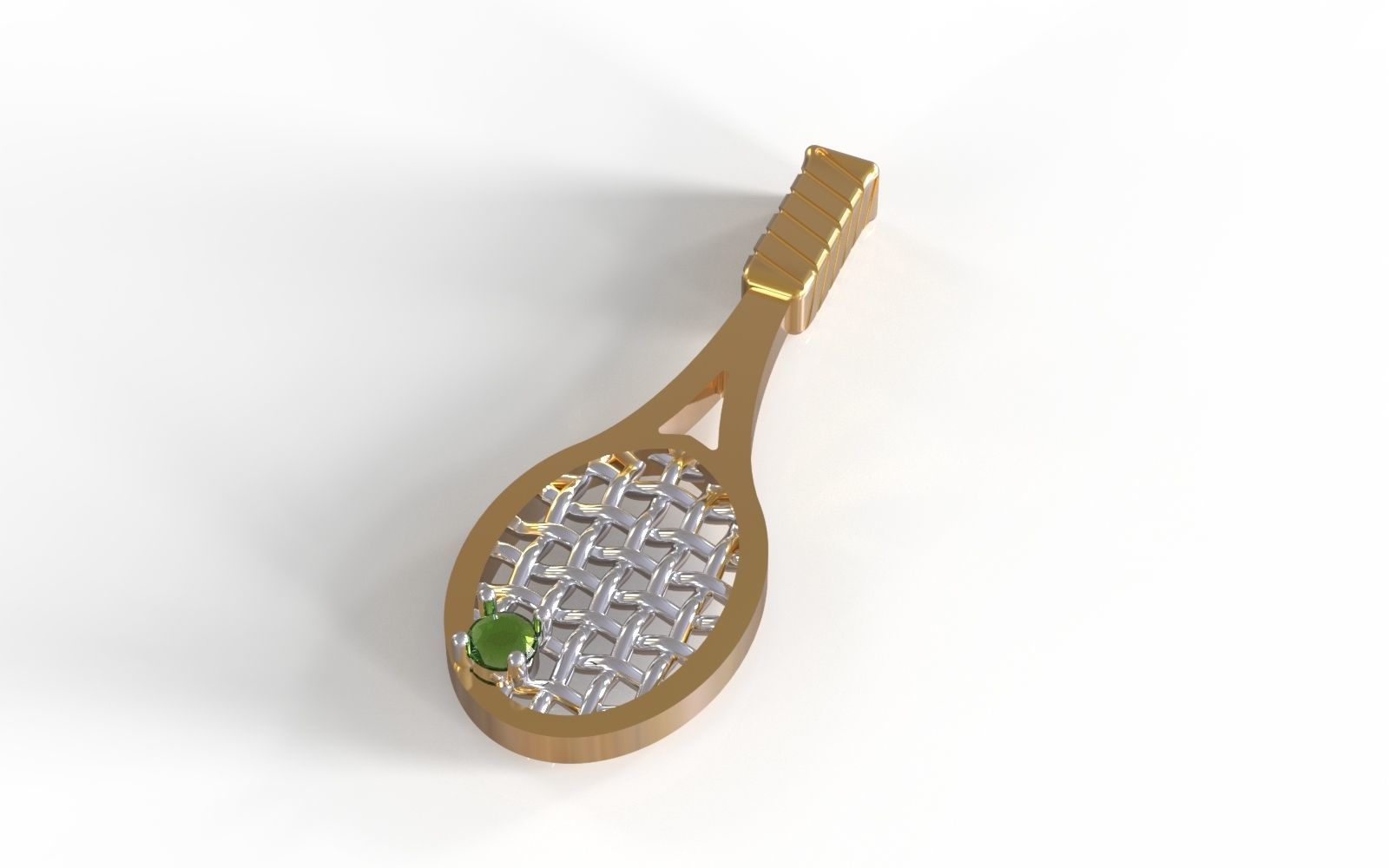 Tennis racquet 3D print model_1