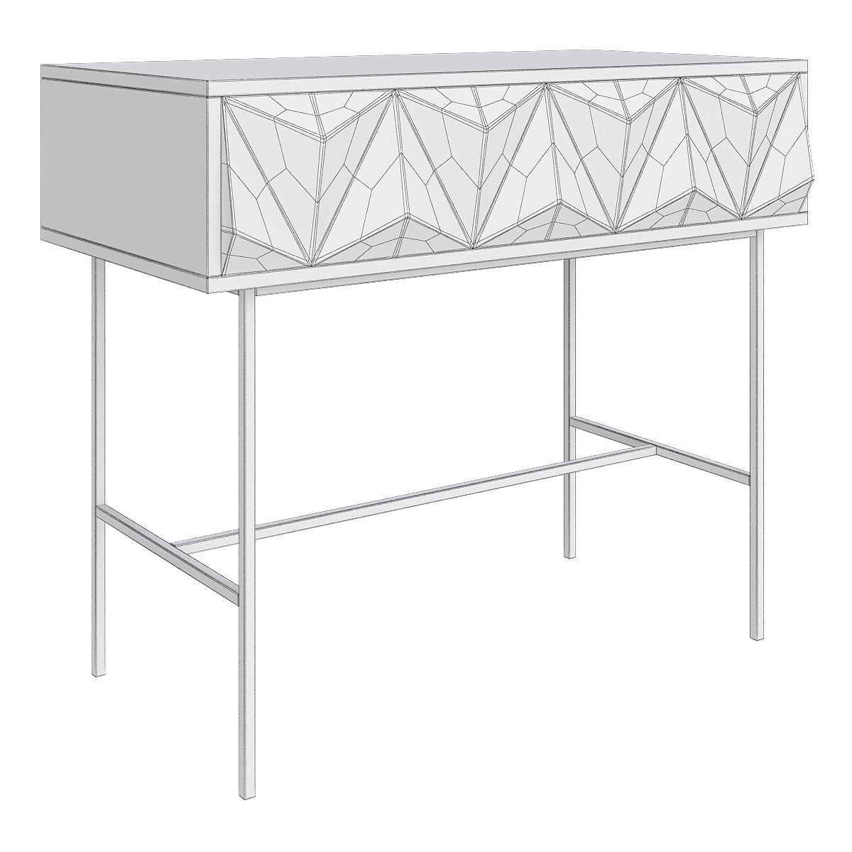 Sculpted Geo Console low poly 3d model Low-poly 3D model_1