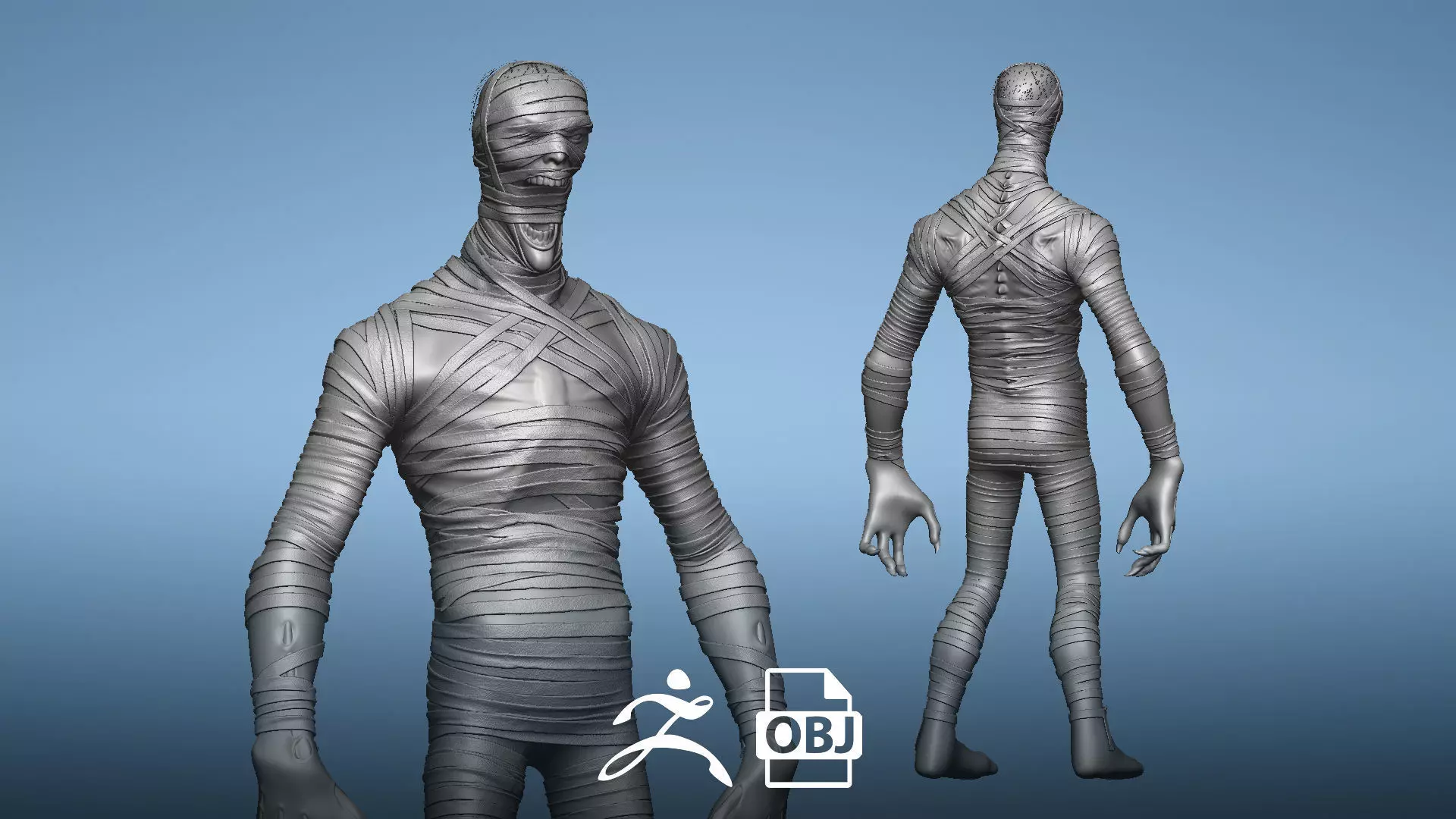 Mummy - Highpoly Zbrush project 3D model_0