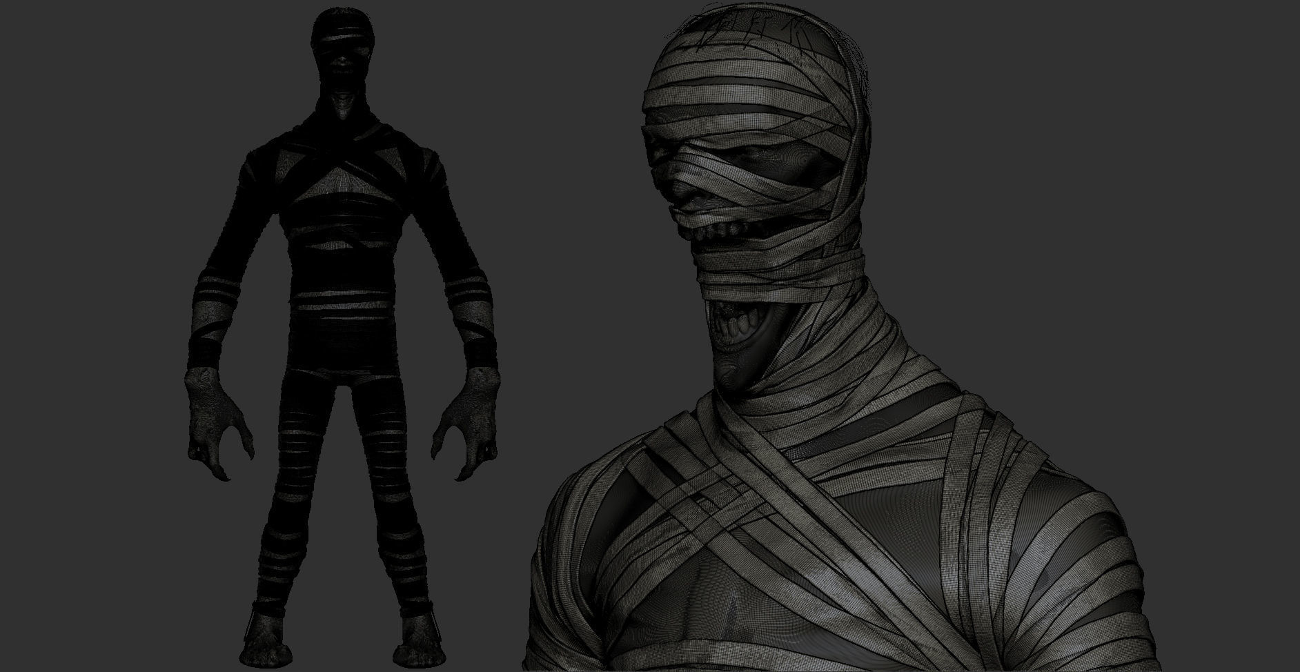 Mummy - Highpoly Zbrush project 3D model_26