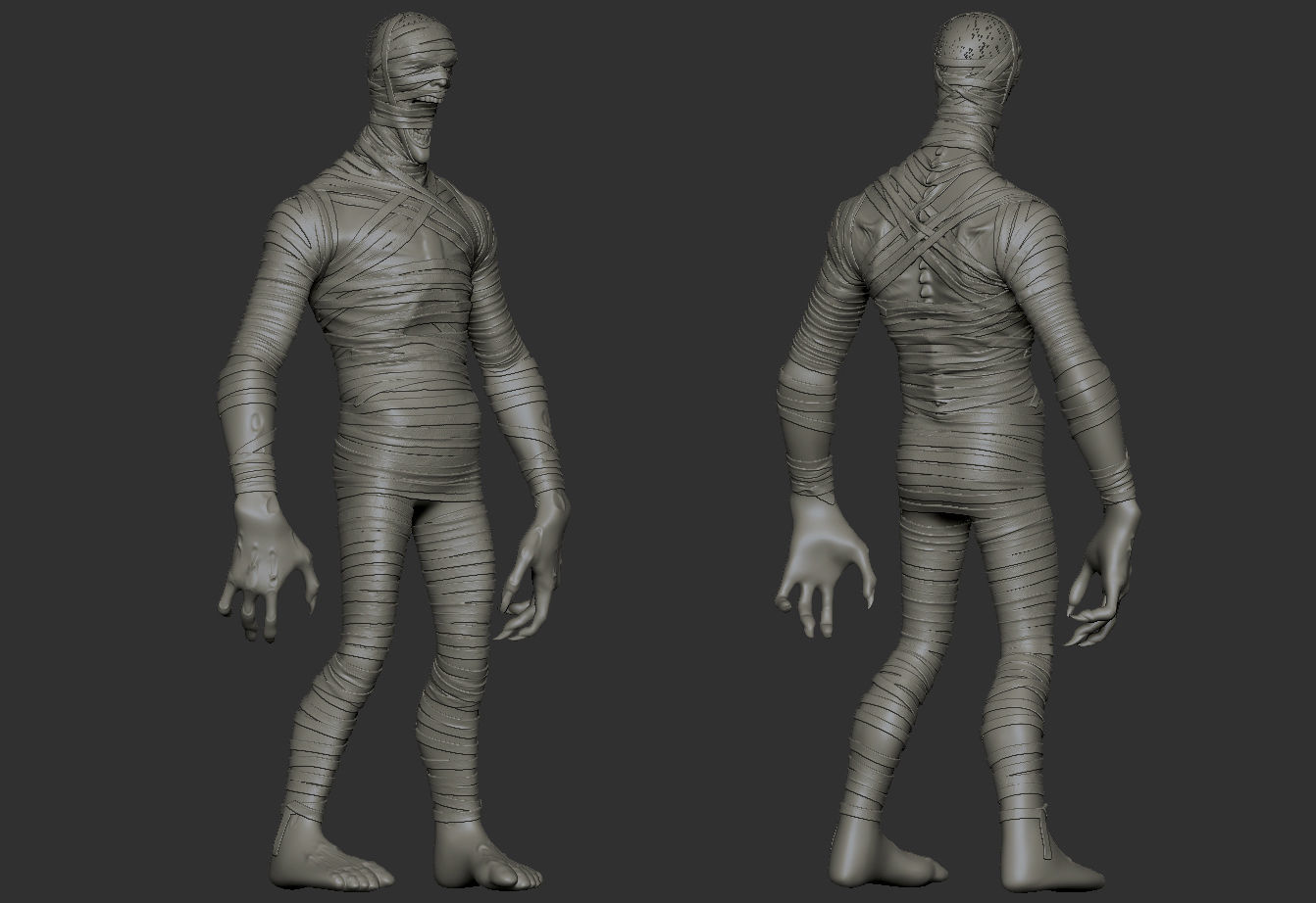Mummy - Highpoly Zbrush project 3D model_20