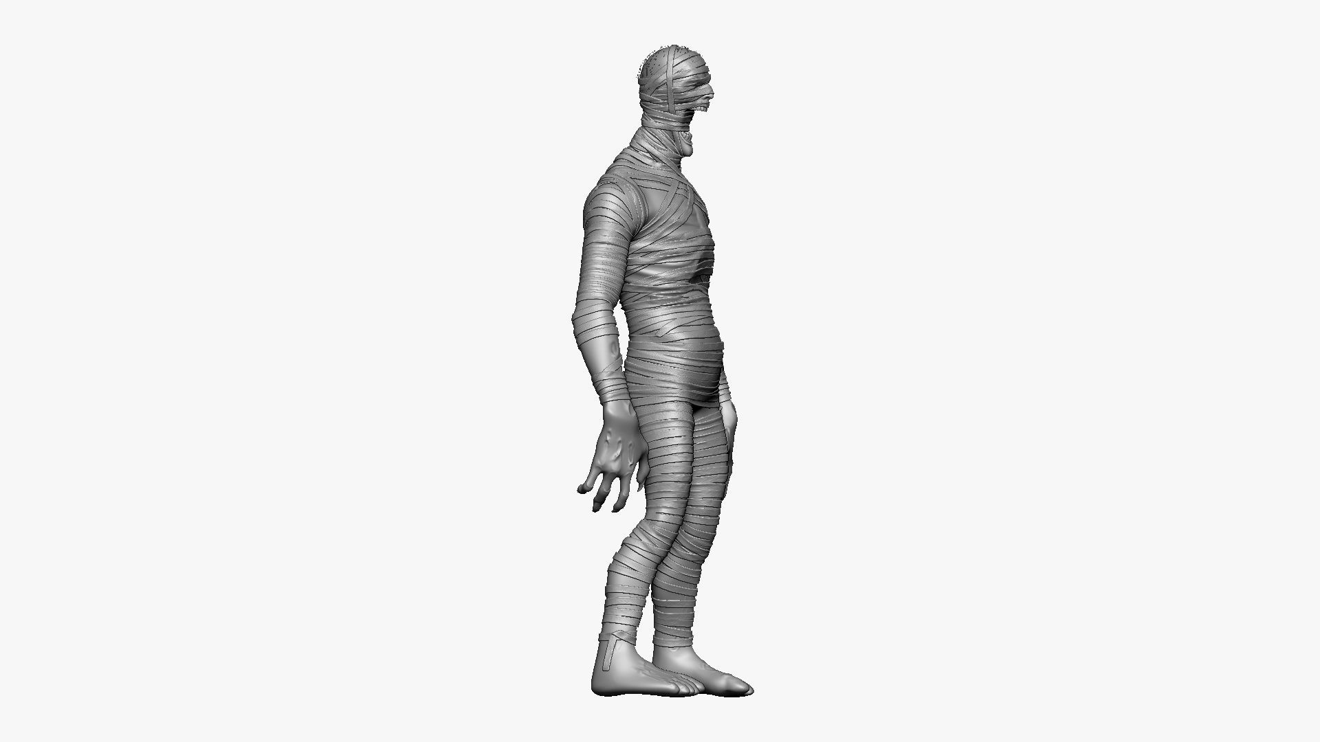 Mummy - Highpoly Zbrush project 3D model_5
