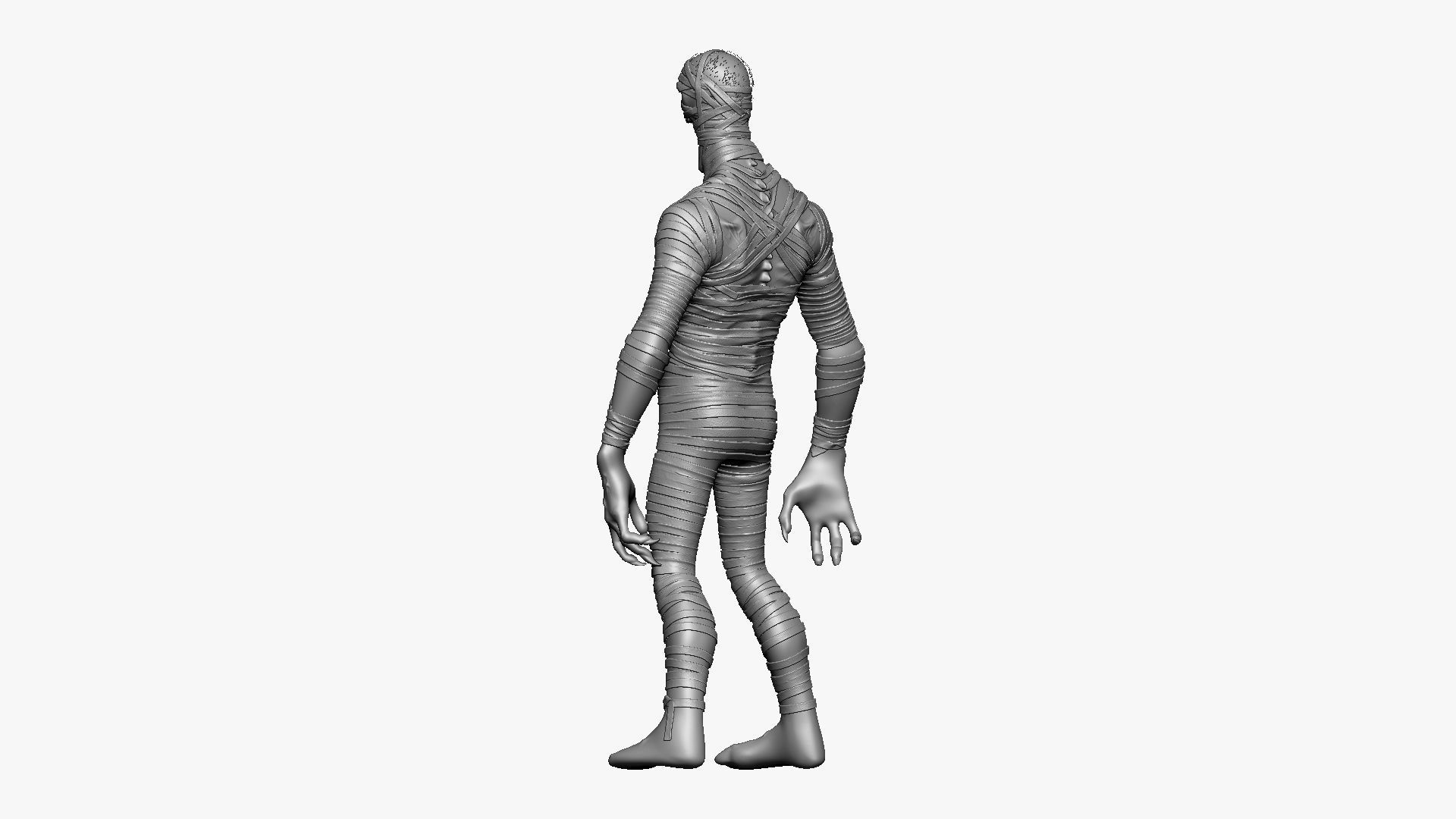 Mummy - Highpoly Zbrush project 3D model_12