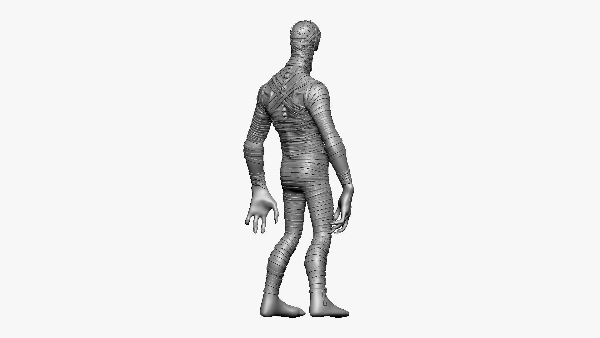 Mummy - Highpoly Zbrush project 3D model_8
