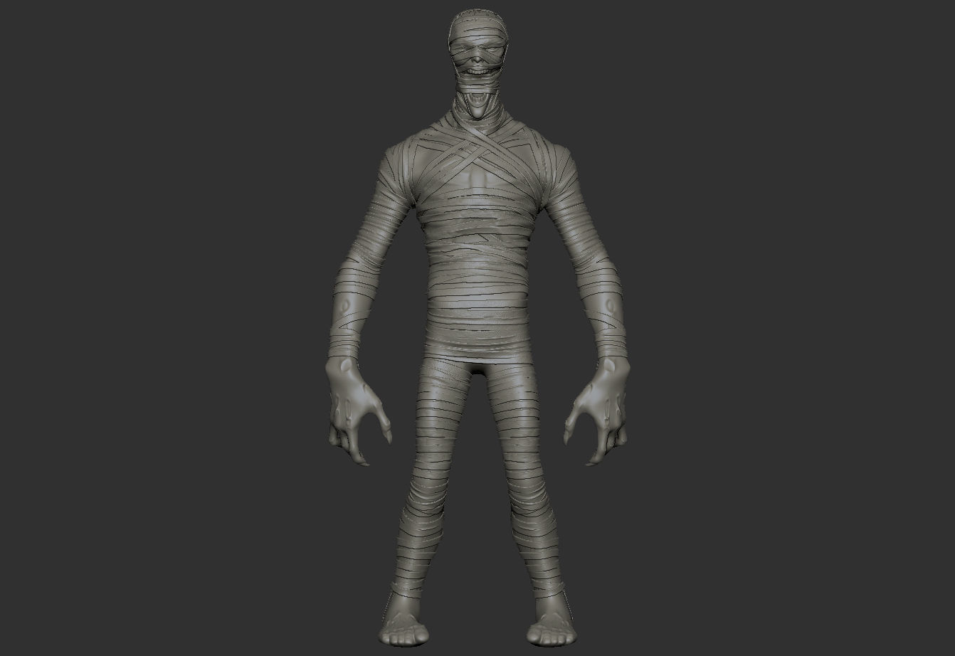 Mummy - Highpoly Zbrush project 3D model_21