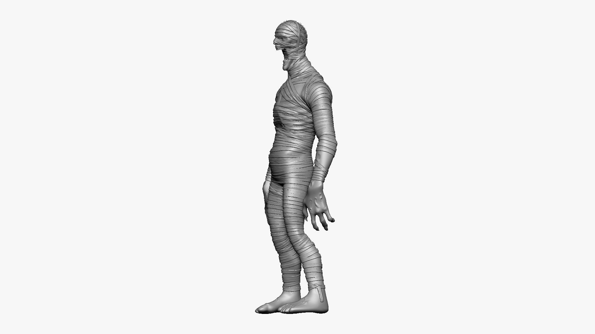 Mummy - Highpoly Zbrush project 3D model_15