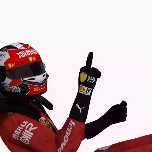 Charles Leclerc 2019 Low-poly 3D model