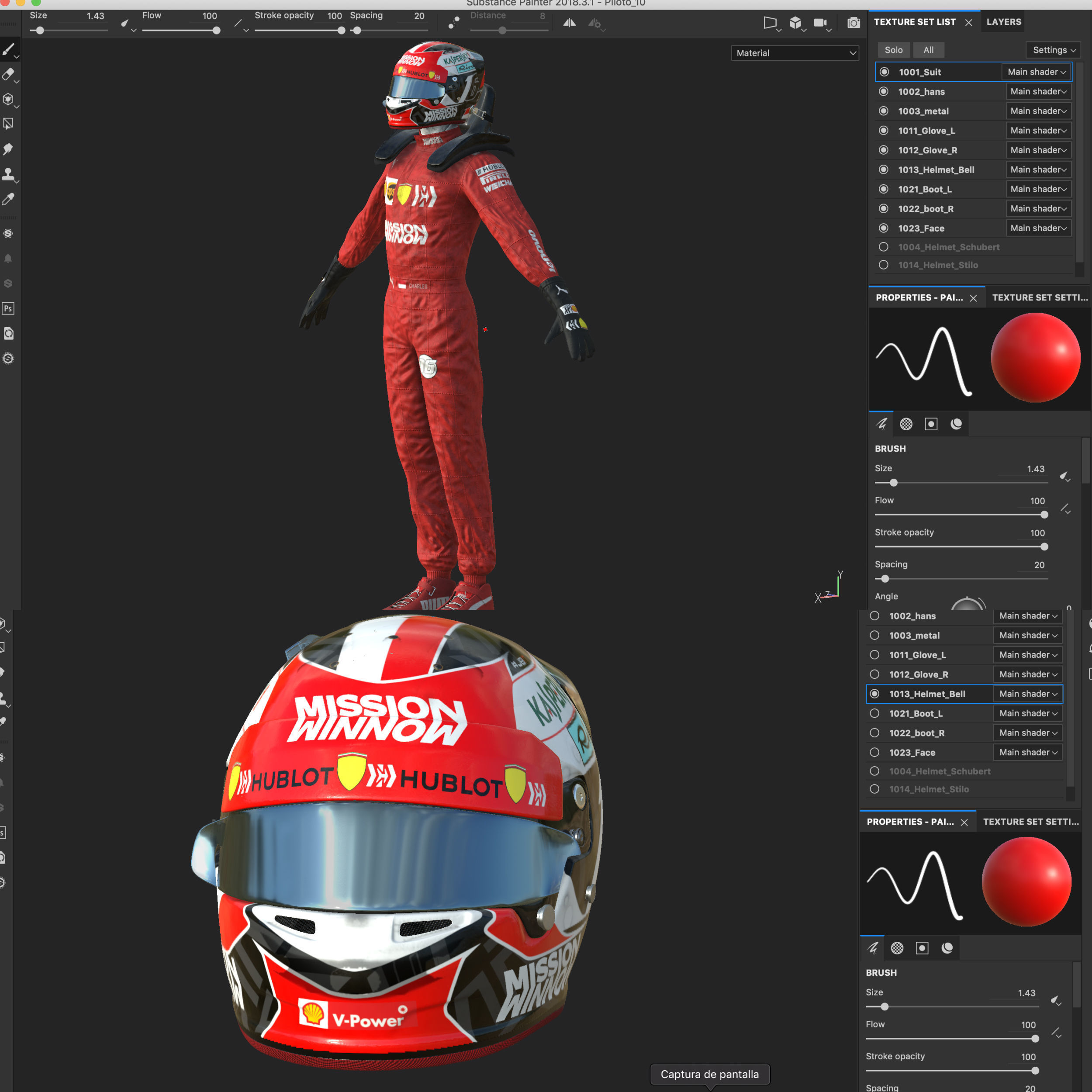 Charles Leclerc 2019 Low-poly 3D model_14