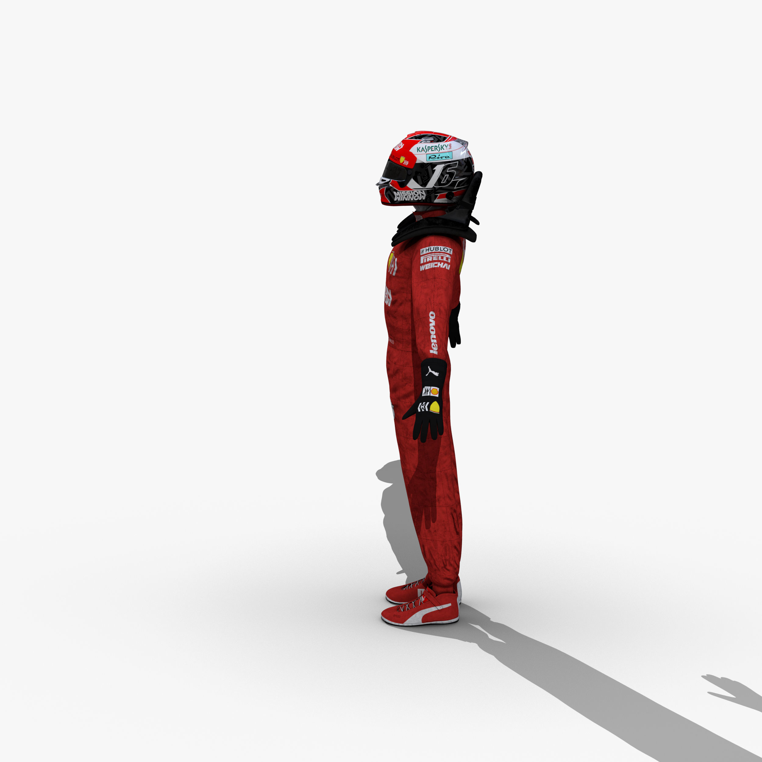 Charles Leclerc 2019 Low-poly 3D model_8