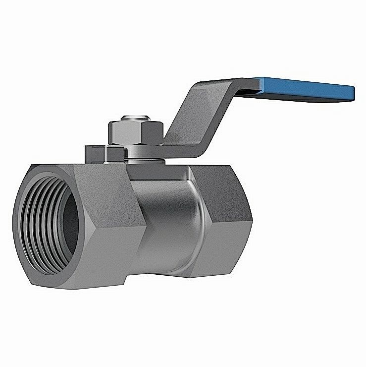 One Piece Manual Ball valves - BSP Threaded Ends 3D model_2