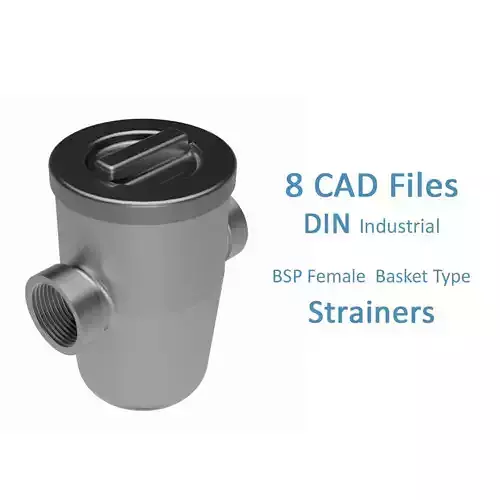Basket strainers - BSP Threaded Ends -  3D model
