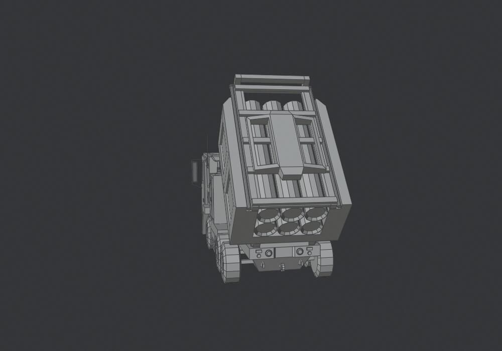 Military MLRS Vehicles Low-poly 3D model_24