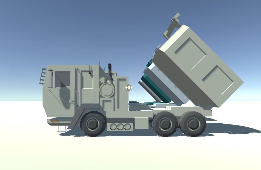 Military MLRS Vehicles Low-poly 3D model_16