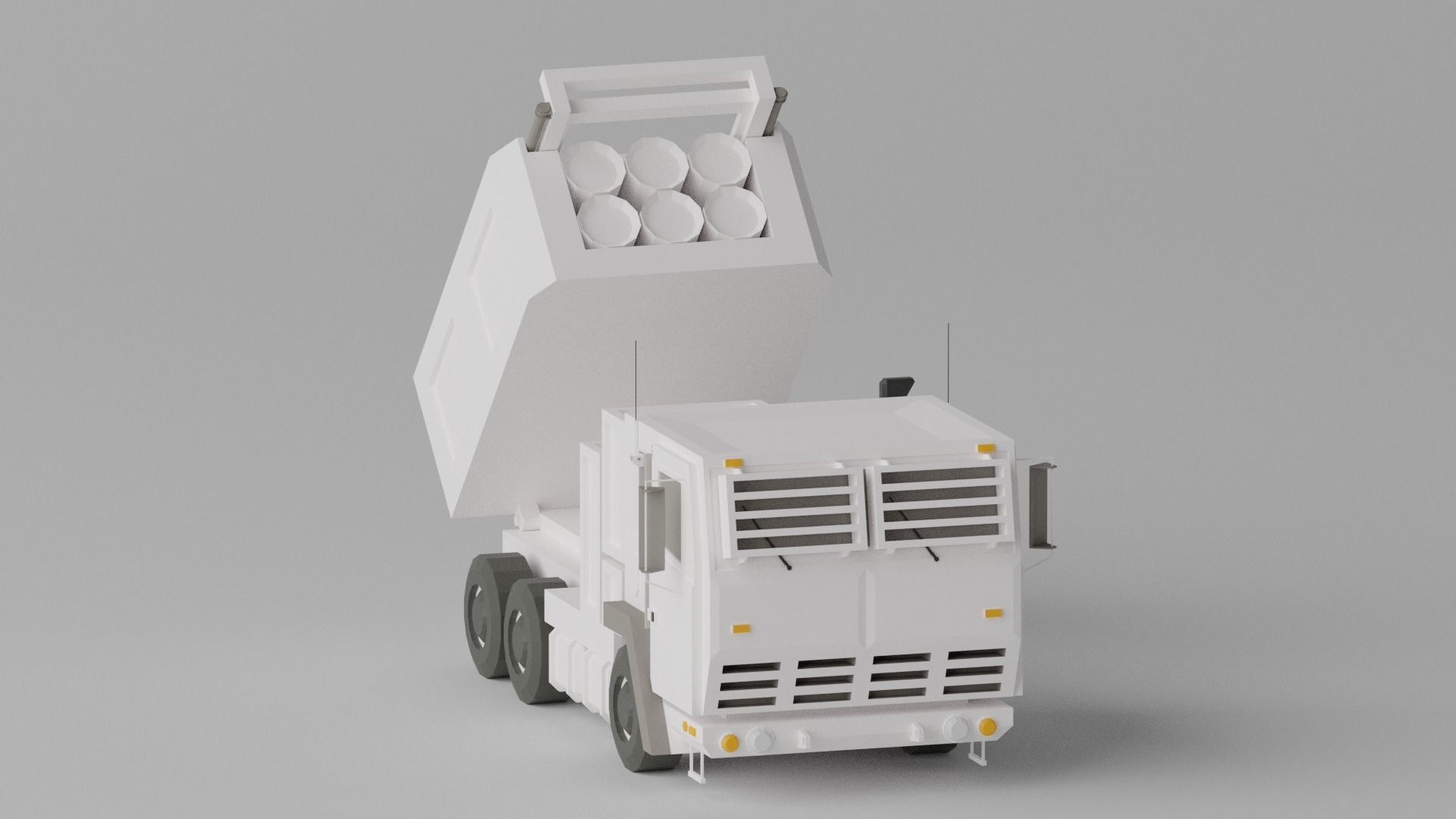 Military MLRS Vehicles Low-poly 3D model_23