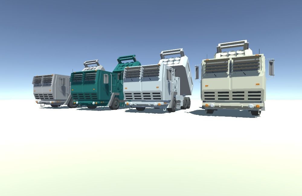 Military MLRS Vehicles Low-poly 3D model_19