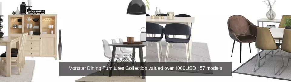 Monster Dining Furnitures Collection valued over 1000USD _3