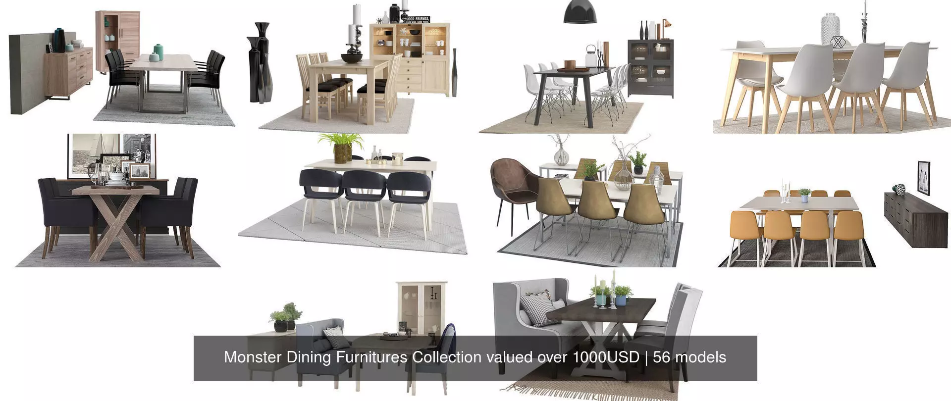 Monster Dining Furnitures Collection valued over 1000USD _2