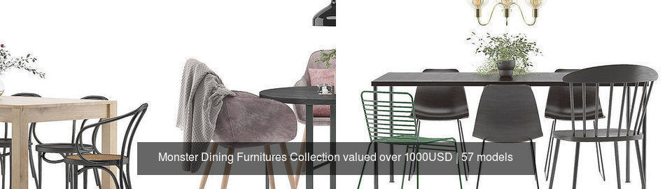 Monster Dining Furnitures Collection valued over 1000USD _5