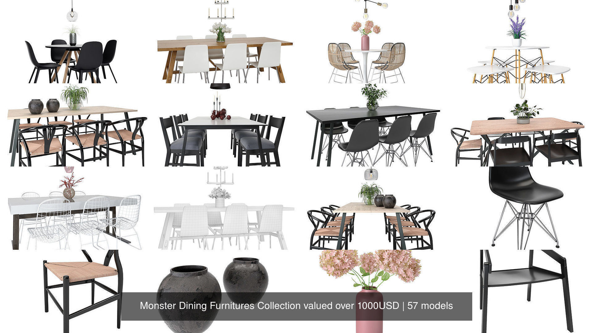 Monster Dining Furnitures Collection valued over 1000USD _11