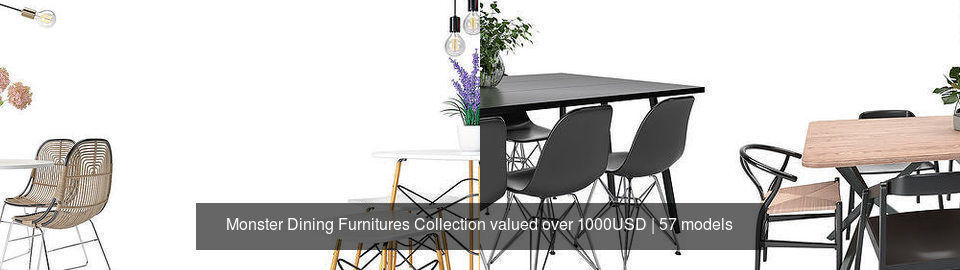 Monster Dining Furnitures Collection valued over 1000USD _13