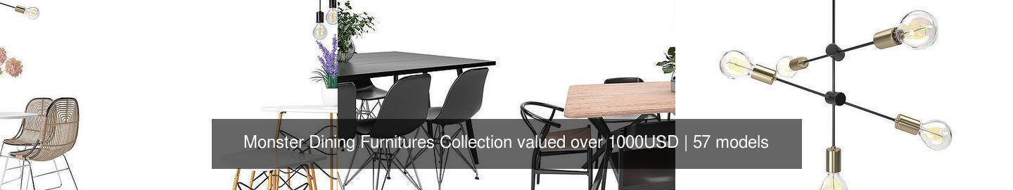 Monster Dining Furnitures Collection valued over 1000USD _12