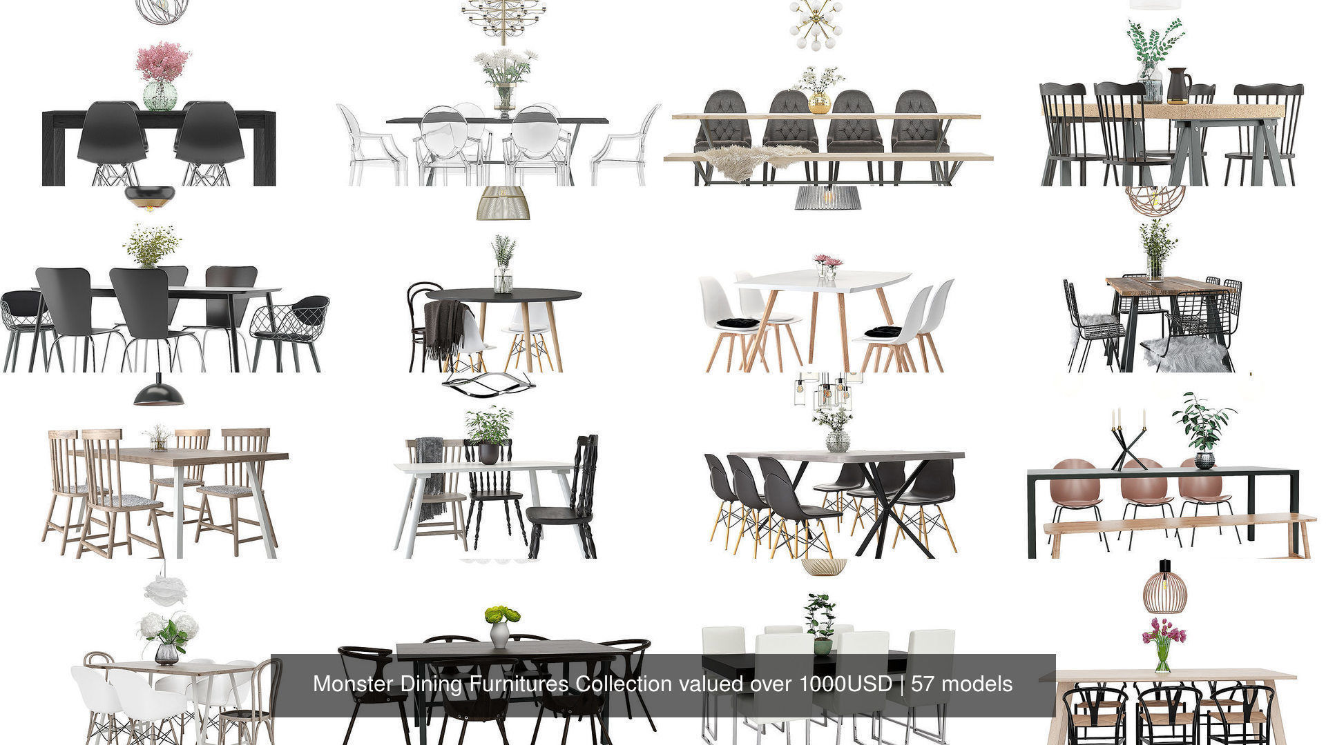 Monster Dining Furnitures Collection valued over 1000USD _8