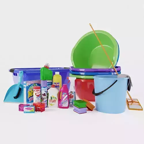 Household chemicals 3D model