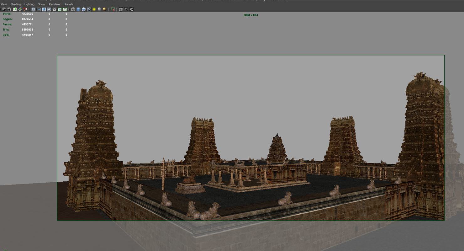 hindu temple 3d model 3D model_9