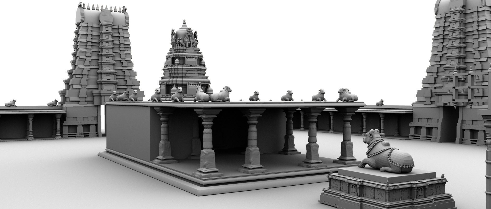 hindu temple 3d model 3D model_3