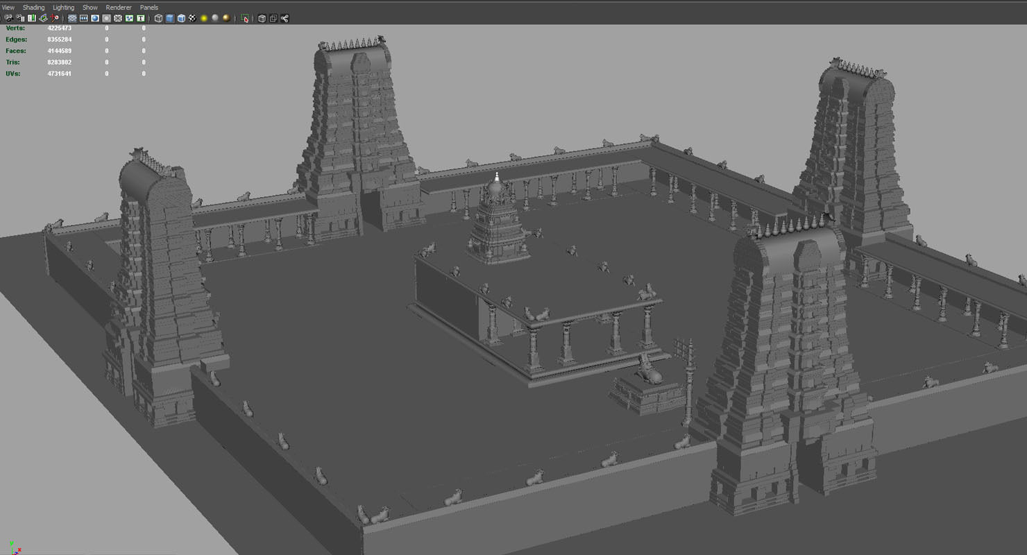 hindu temple 3d model 3D model_14