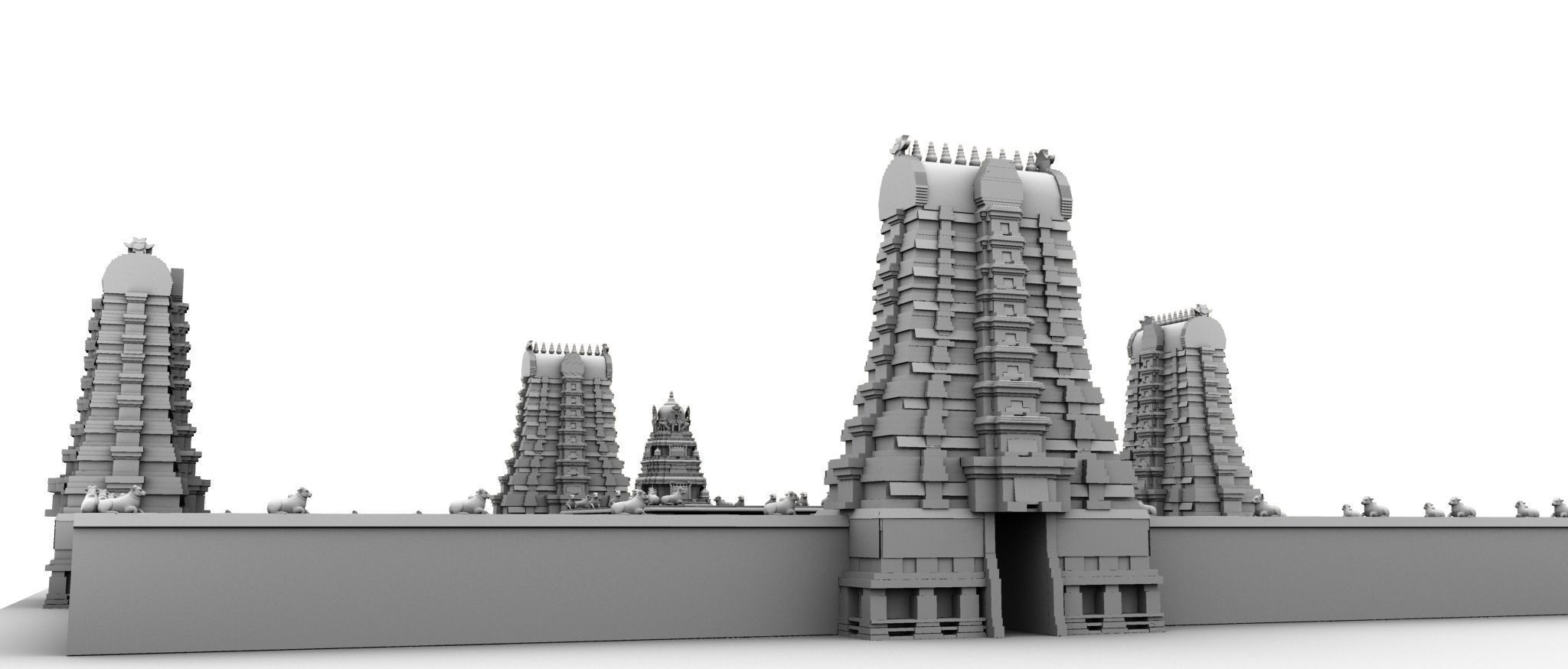 hindu temple 3d model 3D model_2