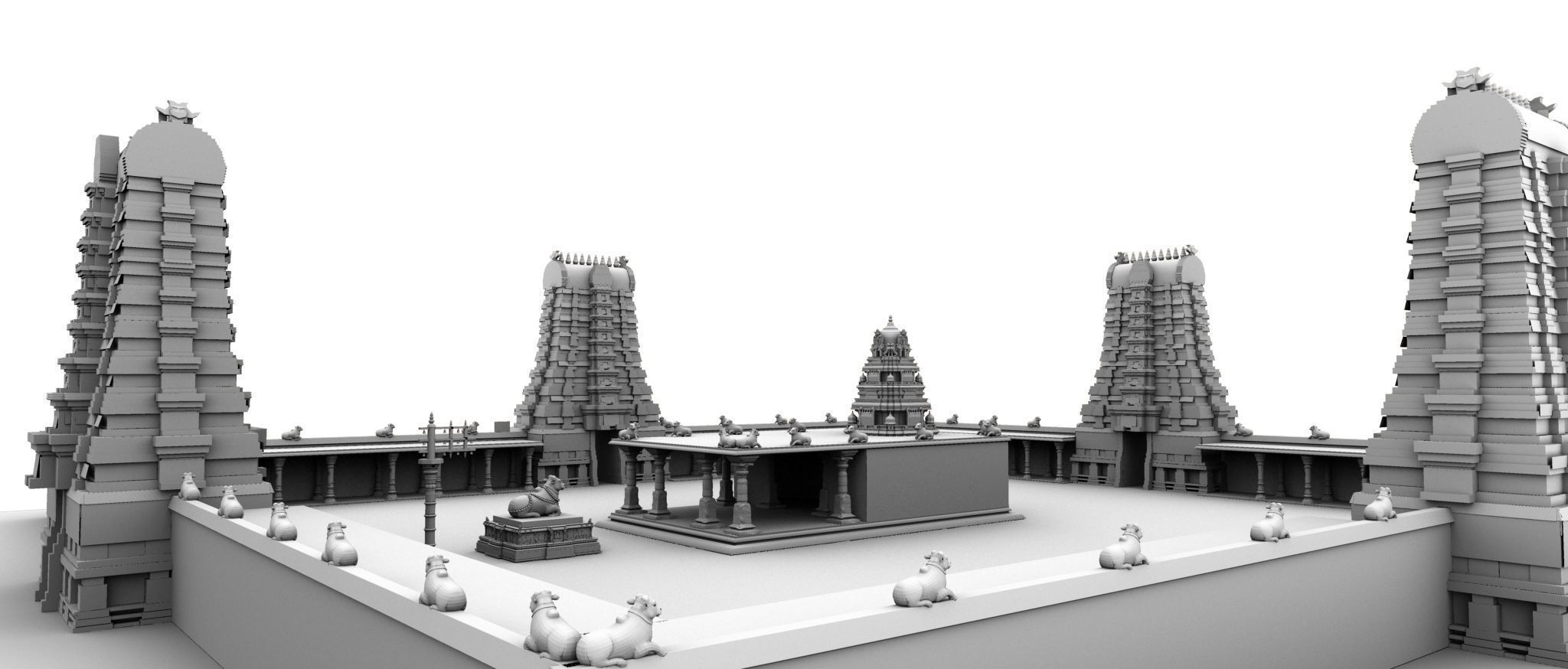 hindu temple 3d model 3D model_7