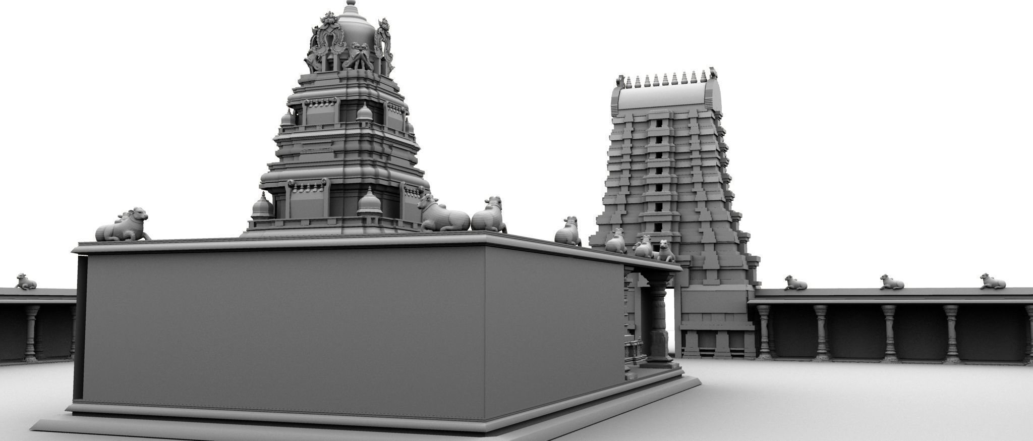 hindu temple 3d model 3D model_4