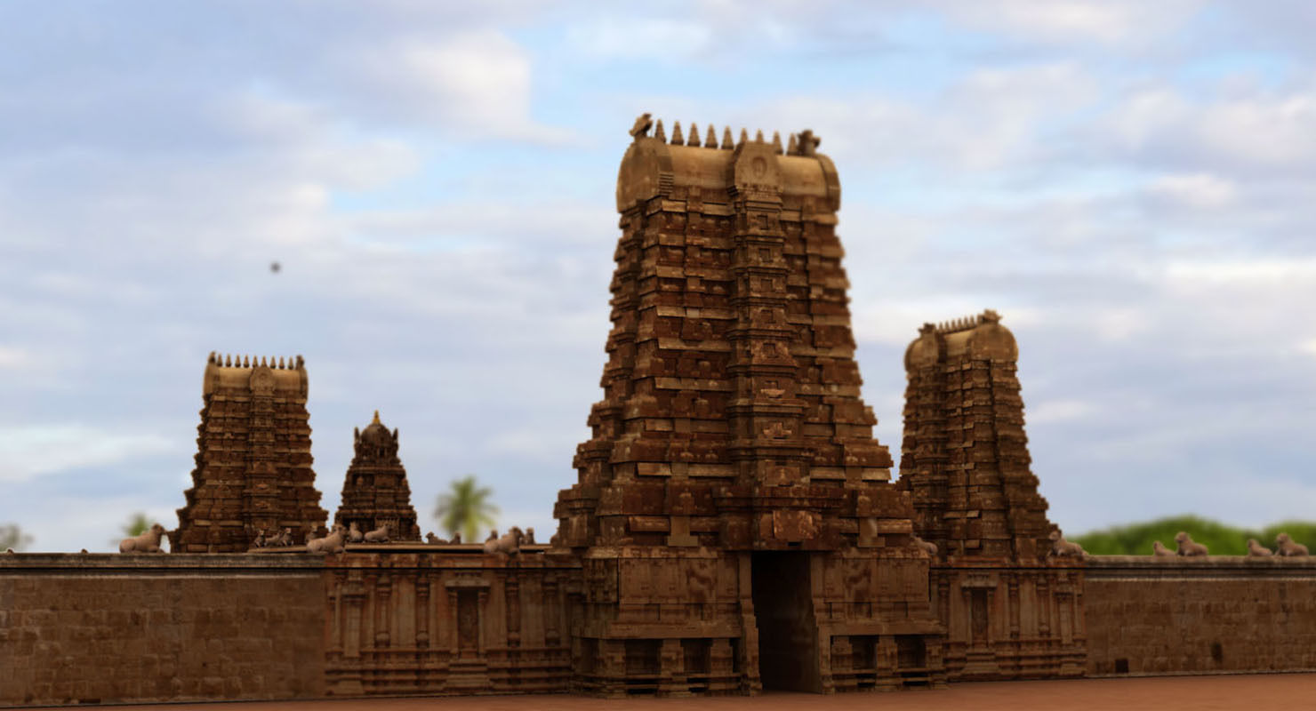 hindu temple 3d model 3D model_1