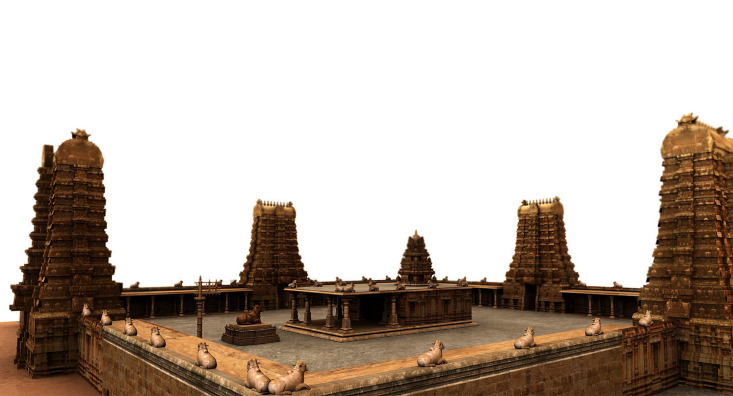 hindu temple 3d model 3D model_20