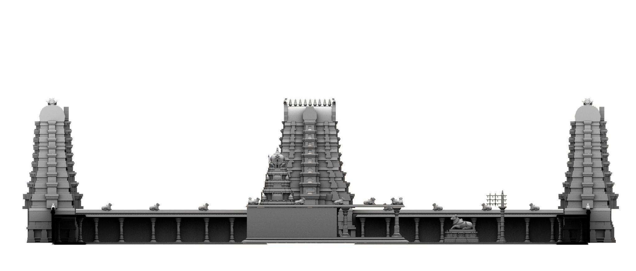 hindu temple 3d model 3D model_5