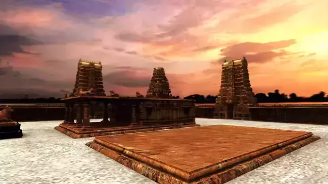 hindu temple 3d model 3D model