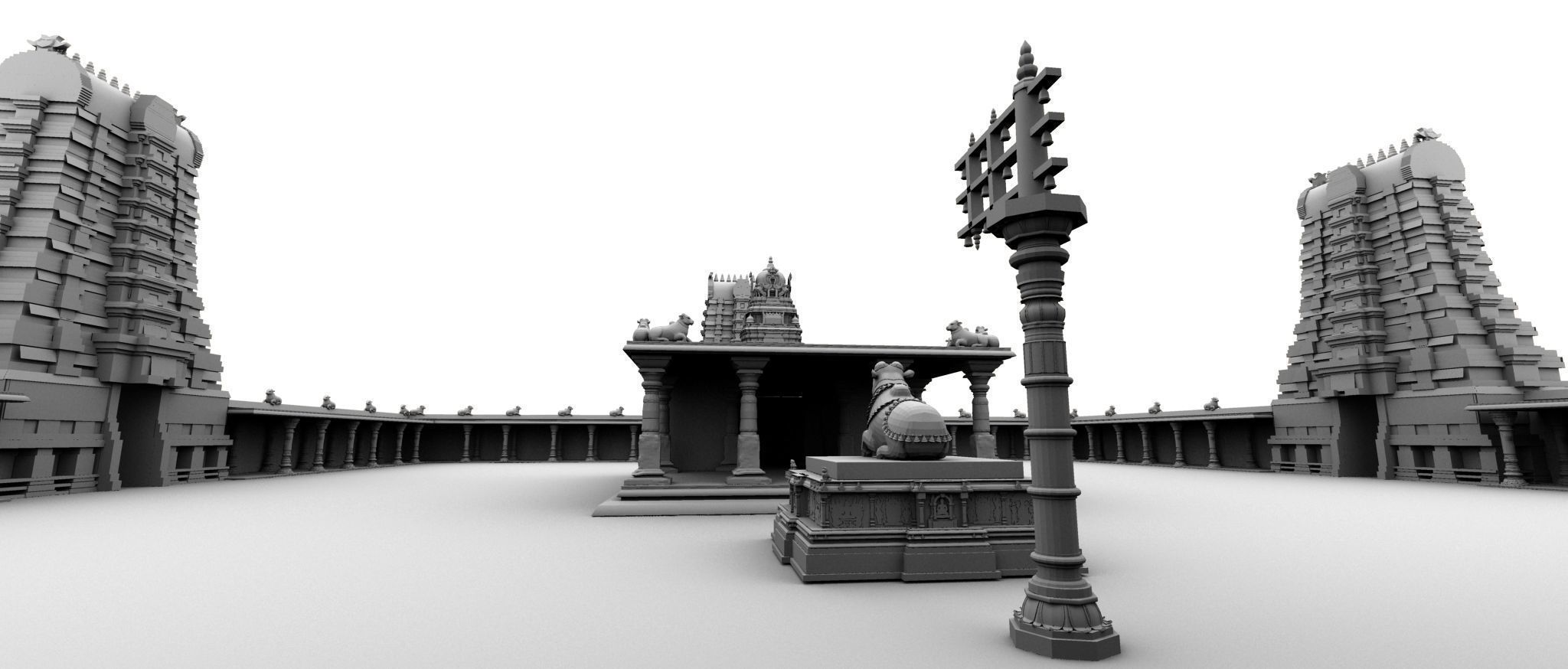 hindu temple 3d model 3D model_6