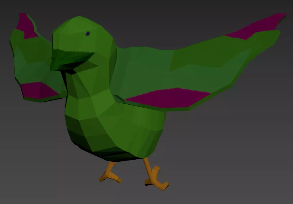 Animated bird - Low poly Free low-poly 3D model_0