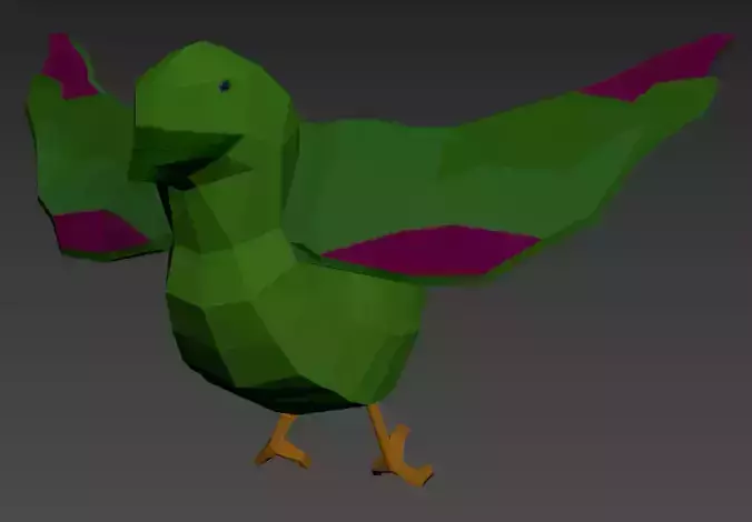 Animated bird - Low poly Free low-poly 3D model