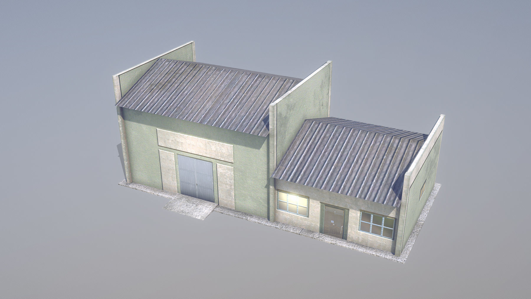 MilitaryBase PortoVelho Storage 03 Low-poly 3D model_1