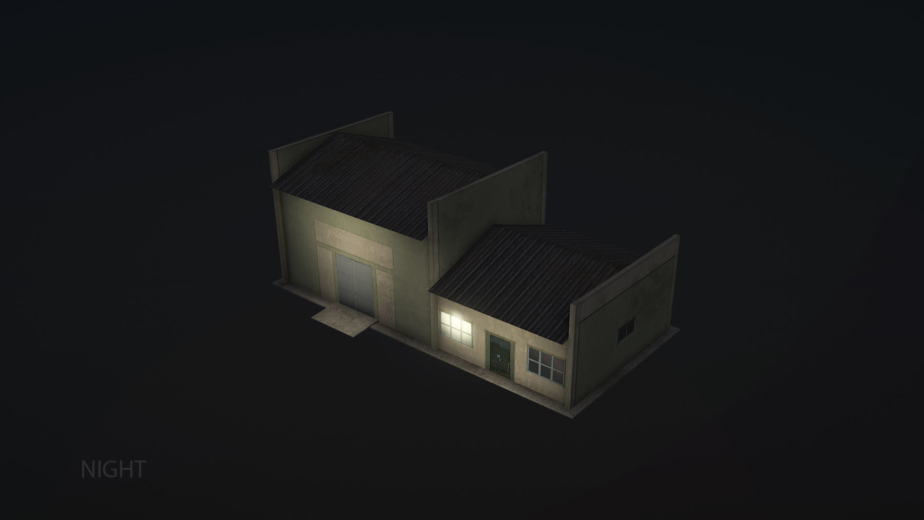 MilitaryBase PortoVelho Storage 03 Low-poly 3D model_10