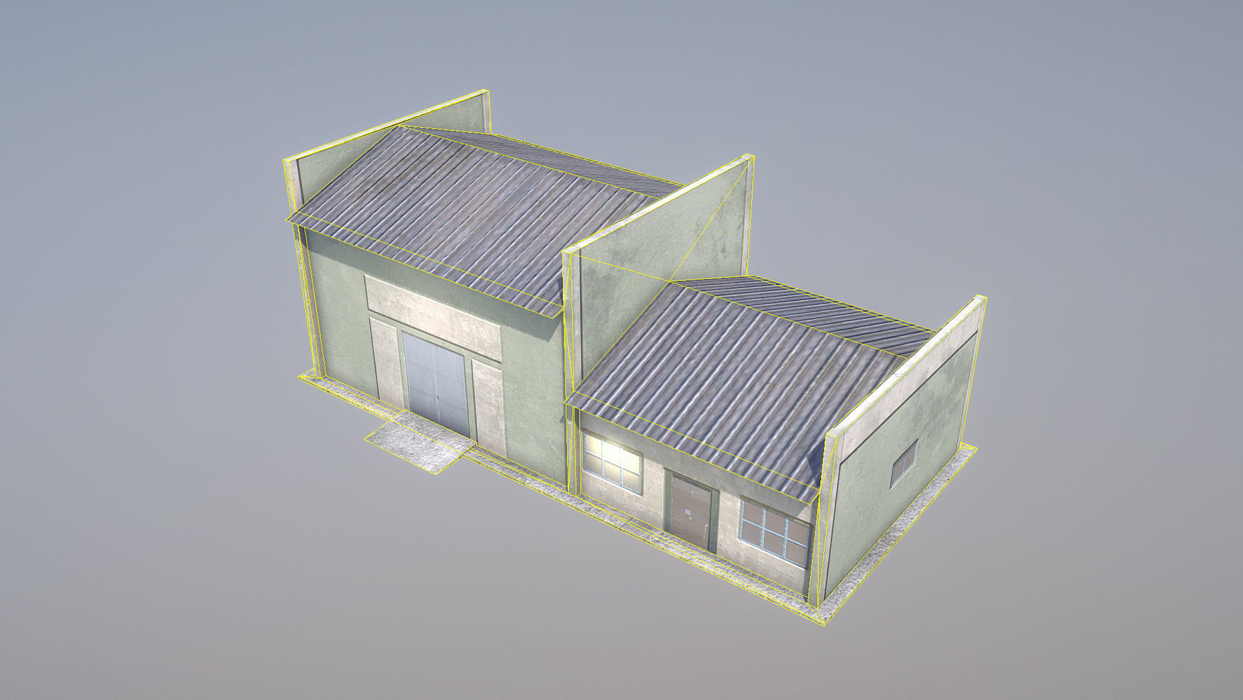 MilitaryBase PortoVelho Storage 03 Low-poly 3D model_7