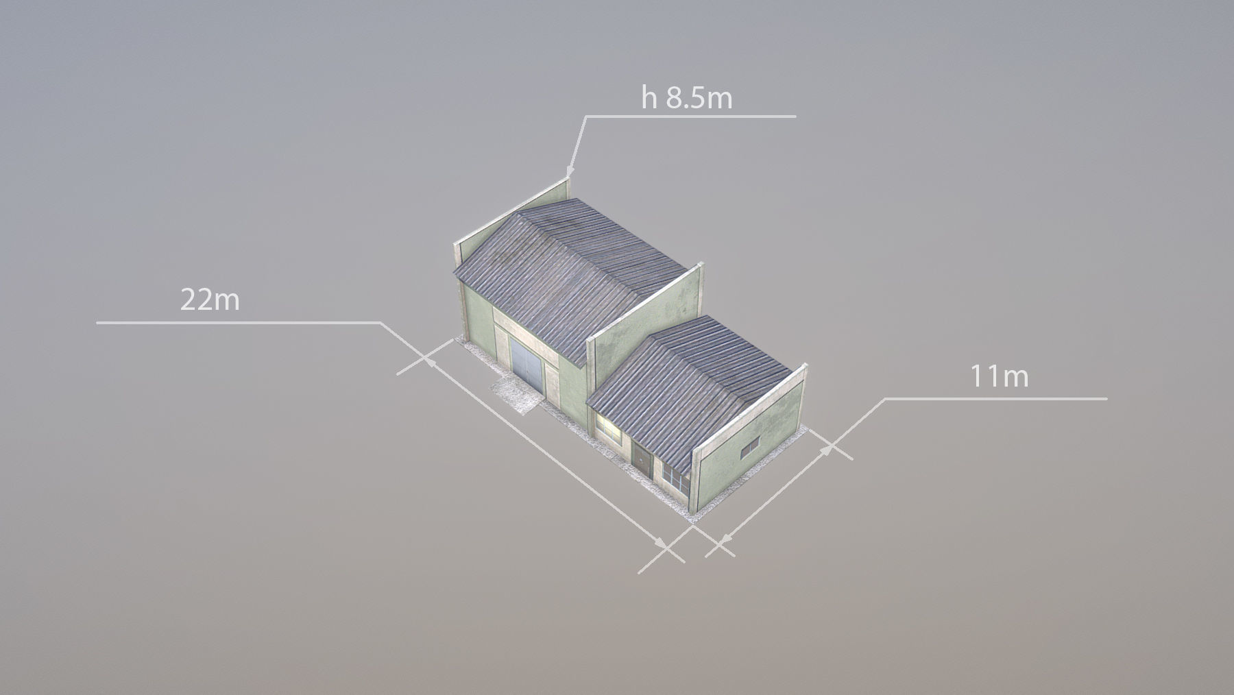 MilitaryBase PortoVelho Storage 03 Low-poly 3D model_5